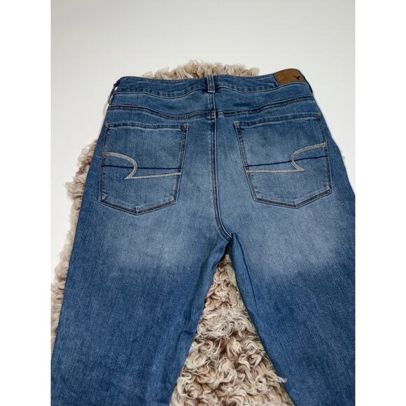 American Eagle women’s super stretch hi rise jegging blue jeans - Picture 5 of 13